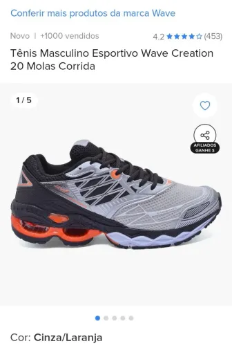 Tênis Mizuno wave cration 