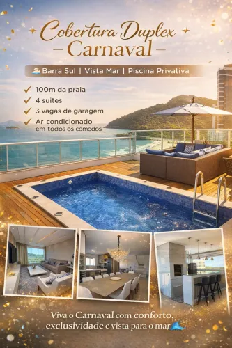 Aluguel Temporada Duplex, piscina privativa, espaço gourmet, Balneário Camboriú