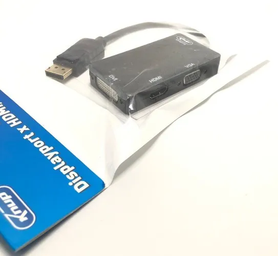 Adaptador DisplayPort Para Hdmi Vga e DVI Knup Novo na Embalagem
