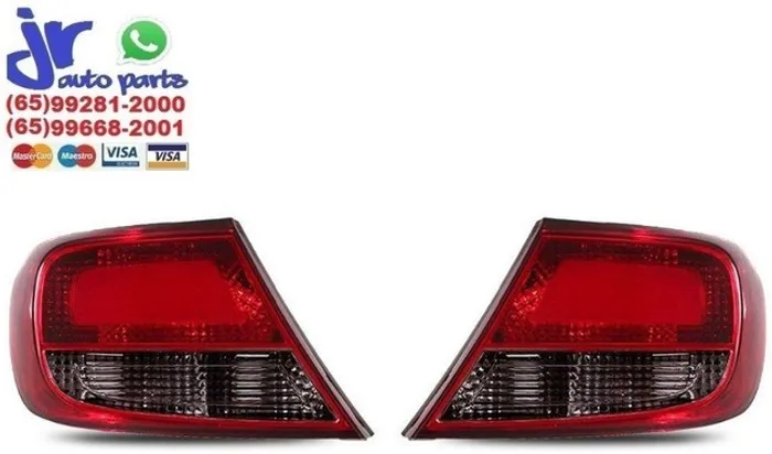Par Lanterna Traseira Gol G5 2009 2010 2011 2012 Bicolor Fumê 
