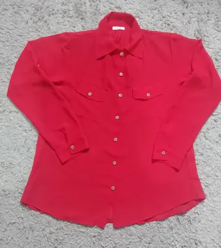 camisa feminina vermelha elpis - tamanho g