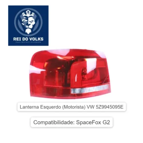 Lanterna lateral lado esquerdo do (motorista) SpaceFox G2