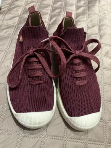 Tênis Ana Capri Bordô Slip On Knit