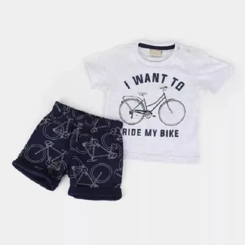 Conjunto Bebê Infantil Menino Verão Milon Bicicleta