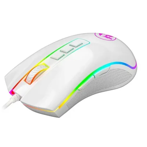 Mouse Gamer Redragon Cobra, Chroma RGB, 10000DPI, 7 Botões, Lunar White, Novo, Lacrado
