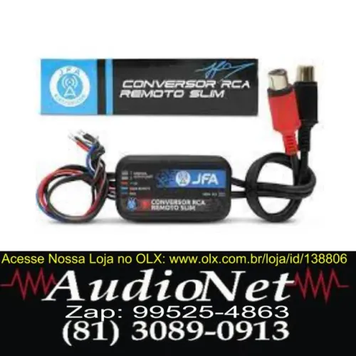 Adaptador Conversor Automotivo Rca Remoto Slim Jfa 12v