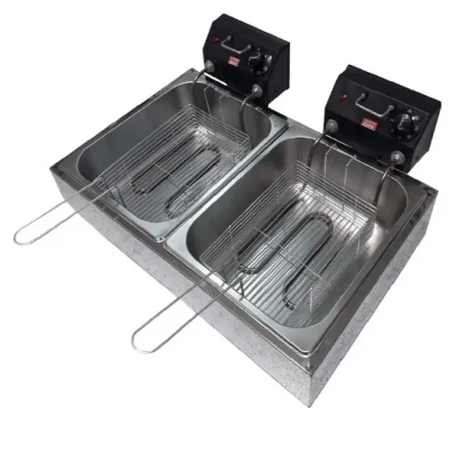 Fritadeira Elétrica 10 Litros Profissional 2 Cubas 220v Equipe Inox