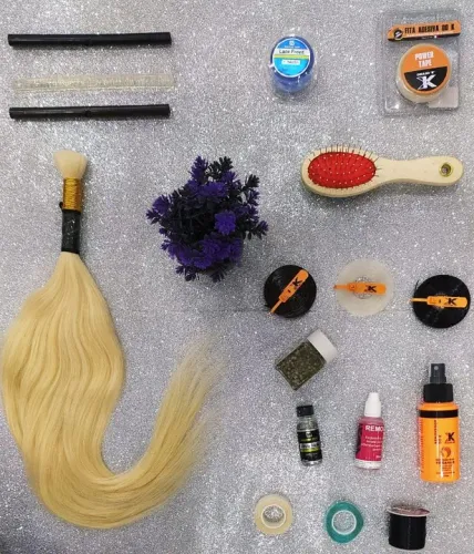 Cabelo Humano 60cm 100g 13,75g Loiro Leve Ondulado Dh Dourada