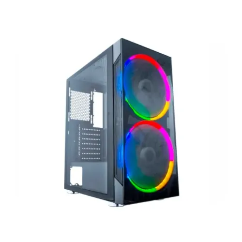 Gabinete Gamer K-Mex Anjo de Combate IV *Com 2 Fans Led Rgb* para Placa ATX - WZetta