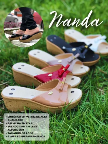 Sandália maginetica couro legítimo o melhor preço é aqui 