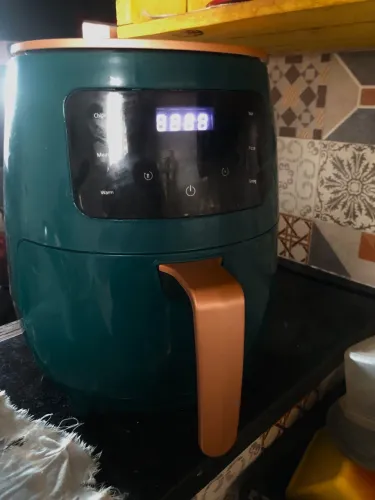 Fritadeira Elétrica Air Fryer - Verde 4,5 lt
