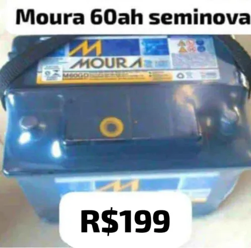 Bateria Moura 60ah por R$199 c/ Garantia - entrego a domicílio - passo cartão