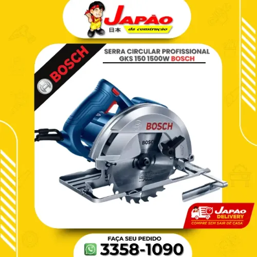 Serra Circular Profissional 1500W Bosch GKS 150 Garantia de 1 Ano