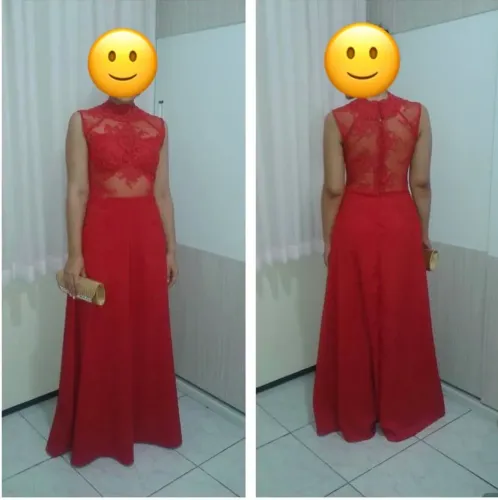 Vestido para festa vermelho - tamanho P (38-40)