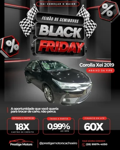 Toyota Corolla XEI 2.0 Flex 16V Aut. 2019 Único dono