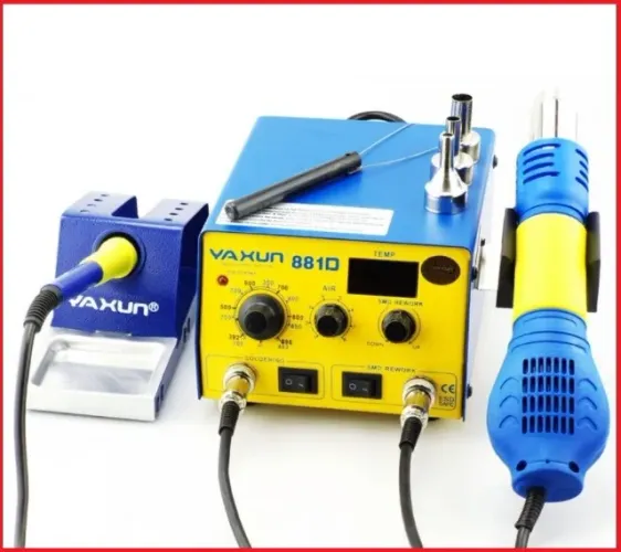 Estação de Retrabalho Ferro de Solda Ar Quente Yaxun 881D 110/220v