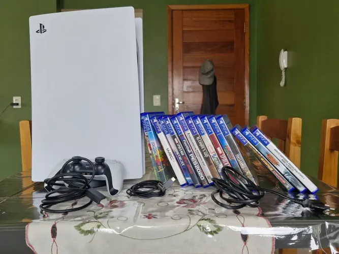 Playstation 5 fat mídia física usado mais 15 jogos
