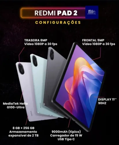 Xiaomi Redmi PAD 2 256 GB lacrado com garantia