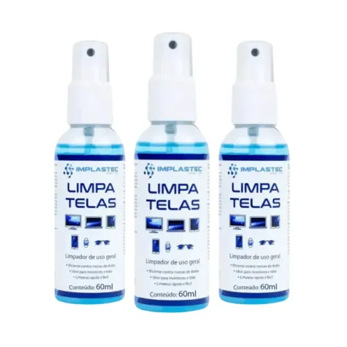 Kit 3 Limpa Telas 60ml - Implastec cod: 10405