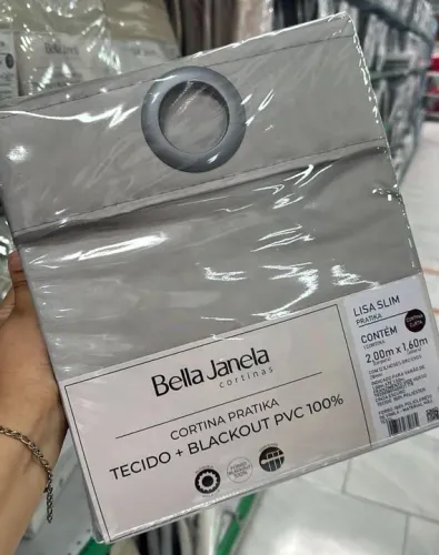 Cortina para Janela com Blackout e Véu - 1,60 x 2,00 m largura