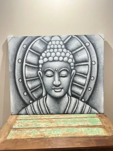 Quadros tela pintada a mão Buda de Bali Indonésia 