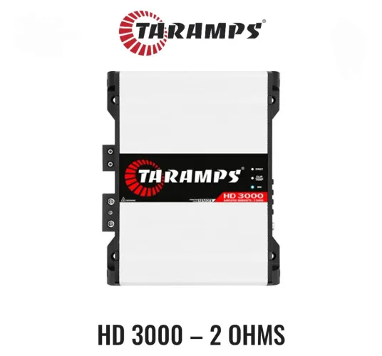  Amplificador Taramps HD 3000 rms 1 canal (2 ou 4 ohms)