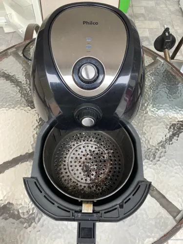Air Fryer Philco 5,5 Litros - 1700W - Preta com Inox (Modelo Jumbo)