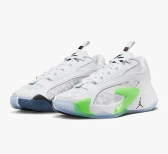 Tênis de basquete masculino Jordan Luka 2 (DX8733-103, branco/greve verde/preto)