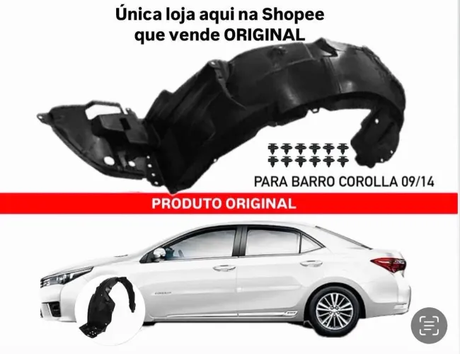 Para barro corolla 2009 10 11 até 2025 no padrão original 