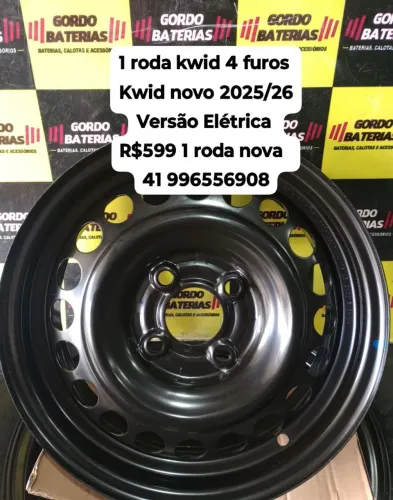 Roda Kwid 4 furos kwid eletrico 2025/26 . Roda aro 14 original Renault. Envio imediato 
