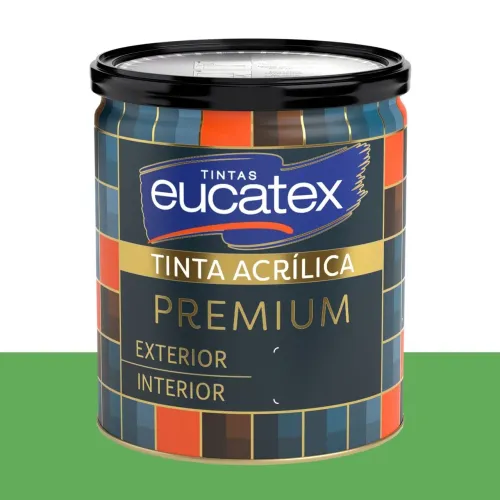 Tinta Acrílica Acetinada Eucatex Verde-maritaca 800 ml