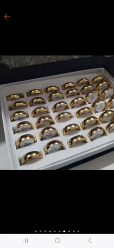 Anéis de Aço Inox 17mm - Dourados - Vários Tamanhos