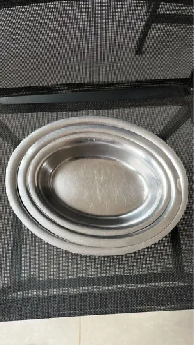 Conjunto 3 bandejas inox