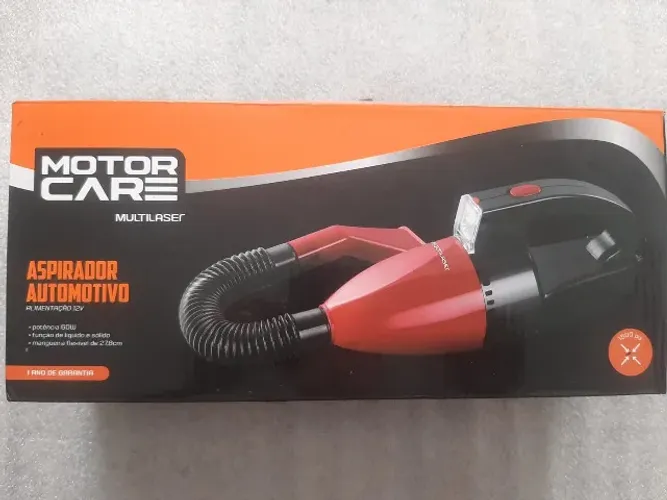 Aspirador automotivo - Motor Care  Marca Multilaser para limpezas leves, potencia 60w.