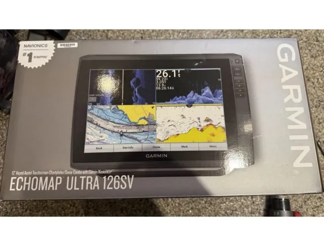Sonar de Pesca + GPS Garmin Echomap Ultra 126SV 12" + Suporte TOP