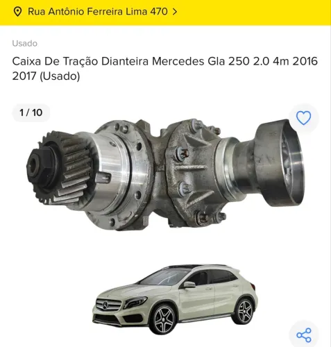 Caixa de Tração Dianteira Mercedes GLA 250 2.0 4m