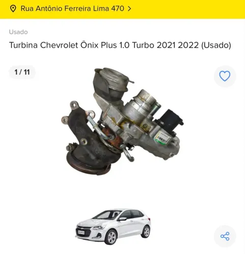 TURBINA CHEVROLET ONIX PLUS 1.0 2022
