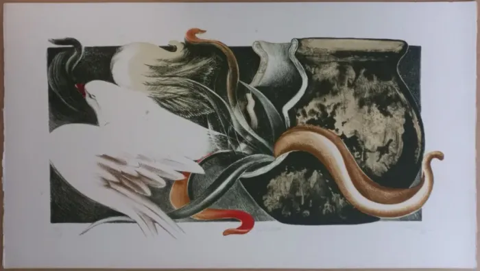 Gravura de Sergio Matta - Quadro em serigrafia   