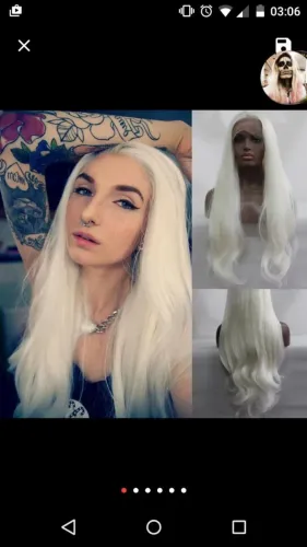 Front Lace Platinada/Branca 80cm