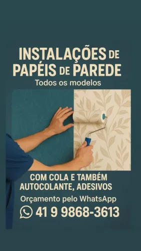 Instalação de Papéis de Parede e Adesivos