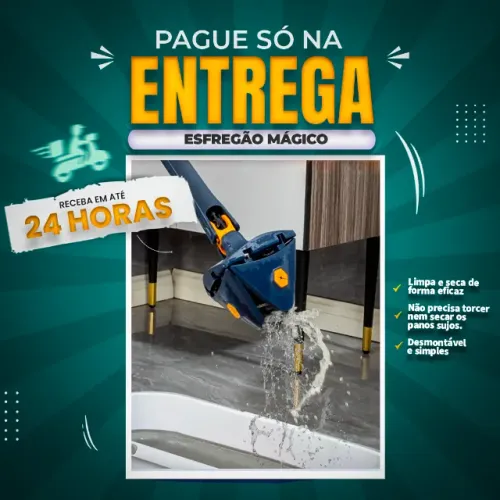 Esfregão mágico 360° - Novo - Pague na Entrega