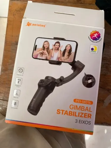 Estabilizador Gimbal Peining PEI-M01B 3 Eixos Vídeos Estáveis