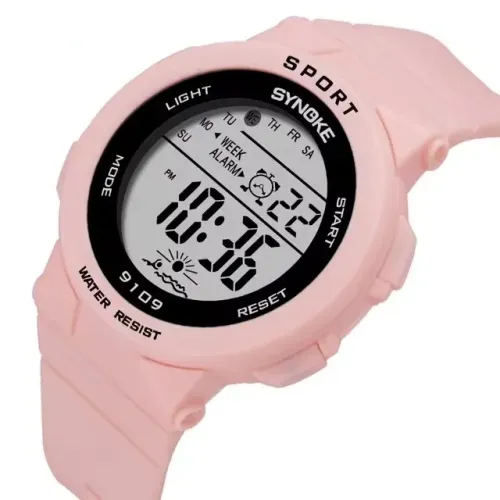 Relógio Synoke 9109 Feminino 50 Metros Digital Multifuncional Rosa