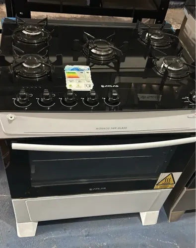 Fogão 5 Bocas monaco Top glass de Vidro - Monaco