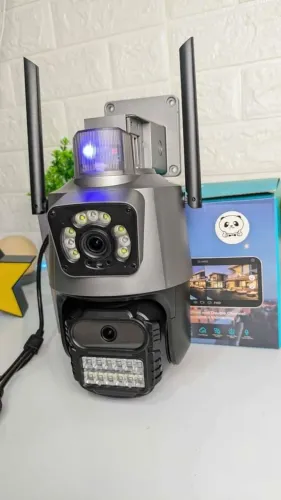 Câmera Dupla Robô 6MP Full HD 360° Wi-Fi - App SC-B42 - Visão Noturna