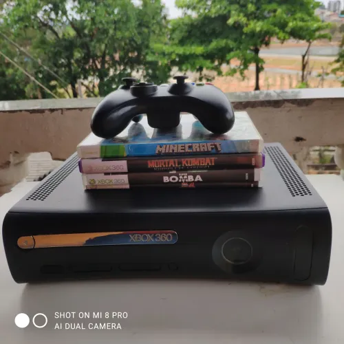 Xbox 360 com jogos controle aceito ps2