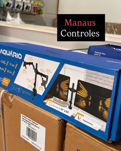 Suporte Duplo para Monitor de 14 a 32 em Morsa  