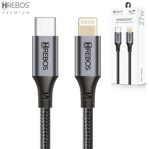 Cabo de Carregamento Tipo C Para iPhone 27W Turbo 1 Metro - Hrebos em São Luís ma