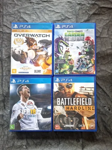 4 Jogos em mídia física ps4