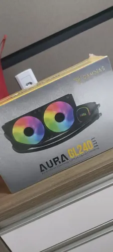 Walter Cooler Aura Gl240 Lite Aura ARGB preto Gamdias NOVO LACRADO